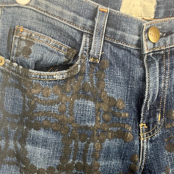 Current/Elliott x Marni Pearl Print Boyfriend Jeans size 0/24 - Picture 3 of 6